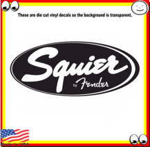 Squier by Fender Guitar Vinyl Cut Decal Sticker Logo - £5.50 GBP