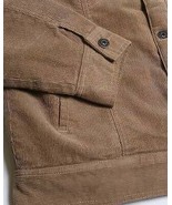 Casual Corduroy Lined Trucker Jacket with Sherpa Lining - Comfortable & Stylish - $52.50