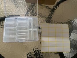QUEFE 15pcs Bead Organizers in A Clear Box, Clear Plastic  7.0” x 4.7” x... - $17.82