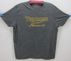 Triumph Motorcycle Mens T-Shirt Lucky Brand (XL) Gray Cotton Bonneville NWOT - £23.14 GBP