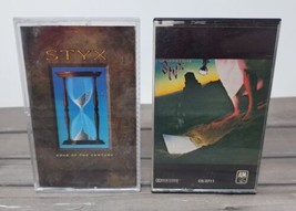 Styx Cassette Tape Lot (2) Cornerstone + Edge of the Century A&amp;M Canada VTG - £5.13 GBP