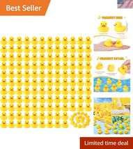 300 Pcs Rubber Ducks Bath Toy, Float Squeak Mini Yellow Ducks, Tiny Baby... - $100.74