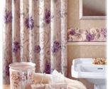 CROSCILL Chambord Cassis Floral Amethyst Shower Curtain AND Hooks - £48.47 GBP