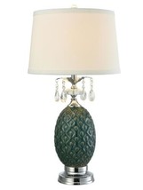 Table Lamp Springdale Maxie Contemporary Orb Finial Stepped Pedestal Base - £277.53 GBP