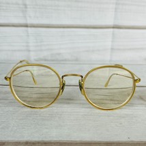 Vintage B &amp; L Ray Ban Wire Rim Eyeglasses Gold Oval Round Wire Rim - £47.95 GBP