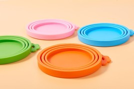 4 x Can Lids Tin Covers Pet Dog Cat Food Reusable Caps Tops Seal Fresh S... - $9.81
