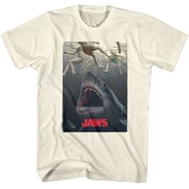 Jaws Leggy Snacks Men&#39;s T Shirt Shark Attack Orca Boat Ocean Water - £22.41 GBP+