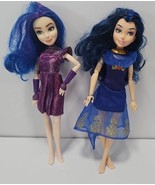 Disney Descendants Dolls Lot Of 2 Mal Evie 2014 Royal Wedding 11&quot; Neon L... - $433.97 MXN