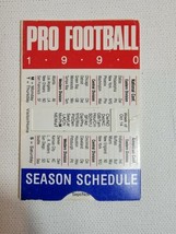 Vintage 1990 NFL Mini Pocket Schedule 1990s Pro Football  - £6.16 GBP