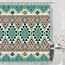 Aztec Shower Curtain For Bathroom, American Western Boh Shower Curtains, Retro A - £30.33 GBP