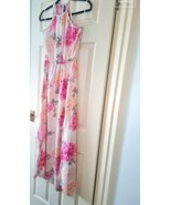 Beautiful Femine Holiday Maxi Floral  Dress Floaty Maxi Dress Size 10 White - €17,16 EUR