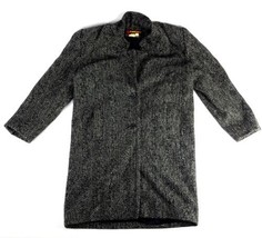 Vintage Peabody House Overcoat Sz 5/6 Mottled Charcoal Fully Lined Tweed Coat - £46.60 GBP
