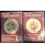 Cross Stitch kit lot of 2 flowers &amp; butterflies New in Package (old stock) - £7.92 GBP