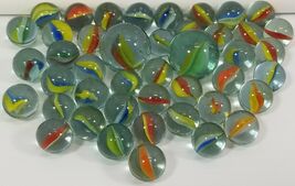 JJ) 44 Clear Color Splash Marbles Accents Floral Candle Fish Tank Vase F... - $3.95