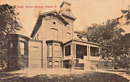 DANVILLE IL~SPEAKER JOSEPH CANNON&#39;S RESIDENCE~TOM JONES PUBL 1900s POSTCARD - $9.34