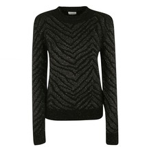 YSL Saint Laurent Black Zebra Print Lurex Mohair Sweater size M NWT MSRP $1705 - £321.47 GBP
