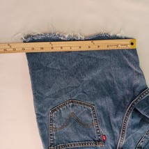 Levi's 550 Relaxed Fit Women's Blue Cotton Denim Jeans Cutting In Shorts (34×7) image 14