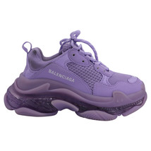 Balenciaga Triple S Women&#39;s Sneaker In Purple Polyester Women Purple Siz... - $428.45