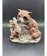 Raccoon Family Christmas figurine From HODA House of Decorative Accessories - $15.24
