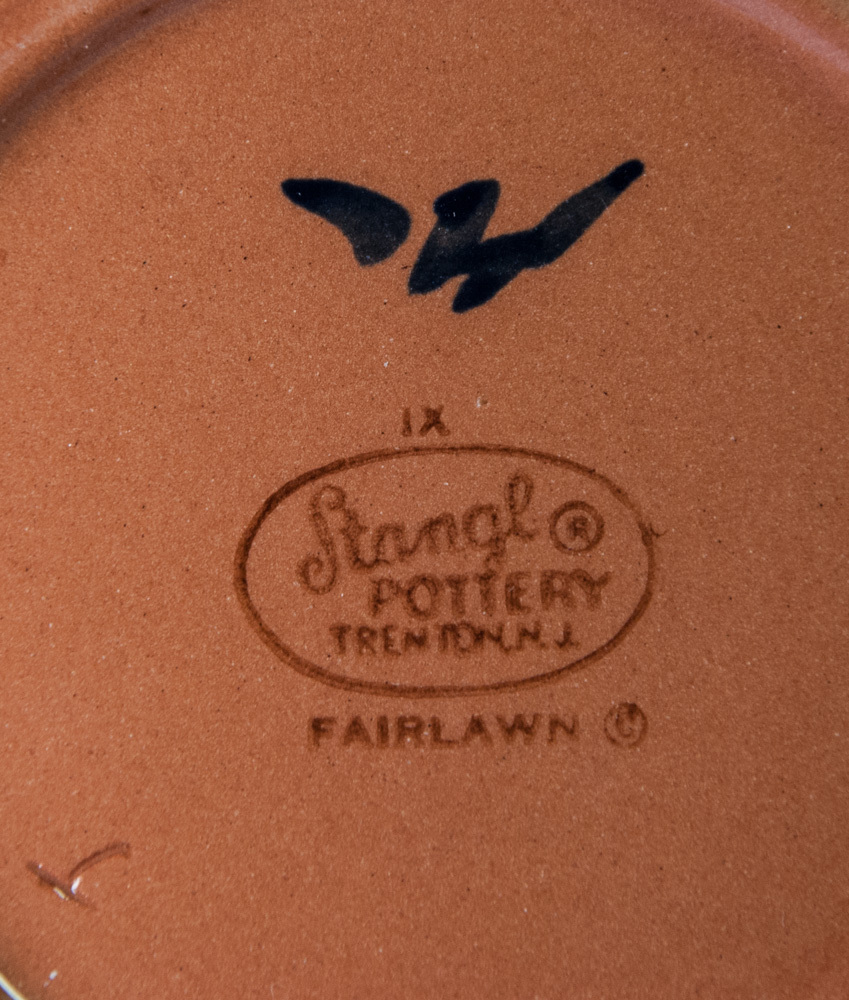 Stangl Fairlawn 6.25" Saucer Used Yellow Bands Flower Item image 2