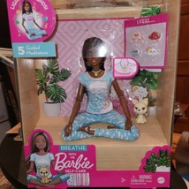 New Barbie Breathe With Me Meditation Lights Up Sounds Yoga Plus Puppy - £19.28 GBP