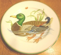 Fitz & Floyd Canard Sauvage Green Mallard White Body Duck Decorative Plate Japan - £4.80 GBP