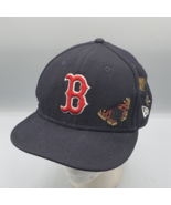 New Era FELT Boston Red Sox Fitted Butterfly Garden Wool Navy Blue Hat 7... - $49.49