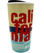 2017 Starbucks California Ceramic 12 oz Tumbler Travel Mug With Lid 6&quot; Tall - $19.92