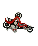 Cool Red & Black Wood & Metal Abstract Art Wall Sculpture,3x2 wall art by Art69 - $299.99