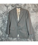 Chaps Ralph Lauren Blazer Mens 40 Gray Wool 2 Button Jacket Sport Coat - £19.80 GBP