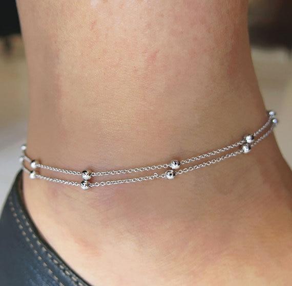 Anklet Bracelet | Fashion Ankle Chain for Women | Barefoot Sandals | Boho Anklet - £3.12 GBP