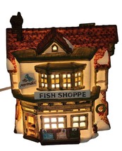 Dept 56 The Mermaid Fish Shoppe Dickens Village VTG 1988 Lighted In Original Box - £27.98 GBP