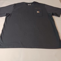 Carhartt K87 BLS NORTH BALDWIN UTILITIES Men XL Blue Cotton Short Sleeve T-Shirt image 9