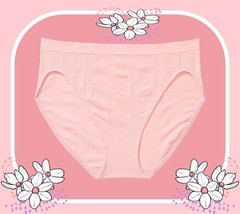 L Soo Pink Seamless Noshow Fullcover Victorias Secret High Leg Waist Brief Panty - £8.63 GBP