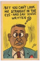 Postcard Comic Can&#39;t Look Me Straight In The Eye - You&#39;ve Written Wilf Long - £3.71 GBP