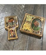 Vintage Lucite Flower Lady Bug Seeds Spoon Rest And Trivet Plastic - $41.61 CAD