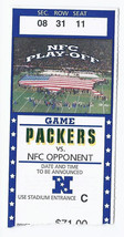 2001 NFL NFC Playoff Game Ticket Stub 49ers at Packers Lambeau Field - £45.49 GBP