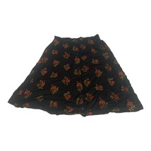 Why Not Clothing Women&#39;s Floral Print Full Front  Button Skirt Size Large - £18.26 GBP