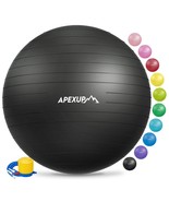 APEXUP Yoga Ball Exercise Ball, Anti Slip Stability Ball Chair, Heavy Du... - £39.85 GBP