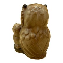 Ceramic Owl Bank Figural Animal Bird Double Owl Mother &amp; Baby - $14.25
