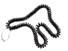 (100) Vintage Jet Black Round Wafer Shape Czech Beads Jewelry Crafts NOS 6mm - £14.58 GBP