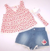NWT Kids Headquarters Girl&#39;s 3 Pc. Floral Swing Top &amp; Shorts Play Set, 5 - £10.93 GBP