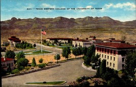 Texas Western College of the University of Texas Vintage Linen Postcard bk42 - £3.88 GBP