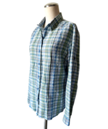 Woolrich Lt Blue Moon Plaid Button-Front Shirt Long Sleeve w/Roll Tab - ... - £12.90 GBP