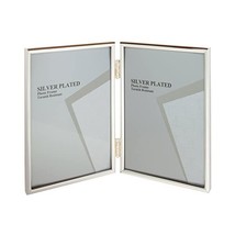 Unity 3.5 x 5-inch Portrait Thin Double Photo Frame, Silver Plated  - £23.54 GBP