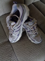 Skechers D&#39;Lites Womens Tennis Shoes Size 9 White Purple Gray 11562 Runn... - $34.99