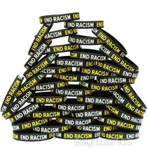 100 End Racism Wristbands - Fight Racism Silicone Bracelets Stand Up - $68.19