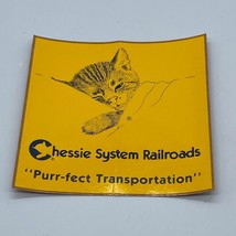 Vintage C&amp;O Chessie Railroad &quot;Purr-fect Transportation&quot; kitten/cat sticker-NOS - £3.97 GBP