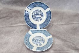 Royal Currier Ives Ash Trays 5-1/2" Lot of 2 - $7.83