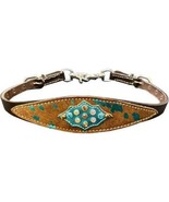 Showman Leather Wither Strap w/ Hair-On Cowhide and Teal - $149.00